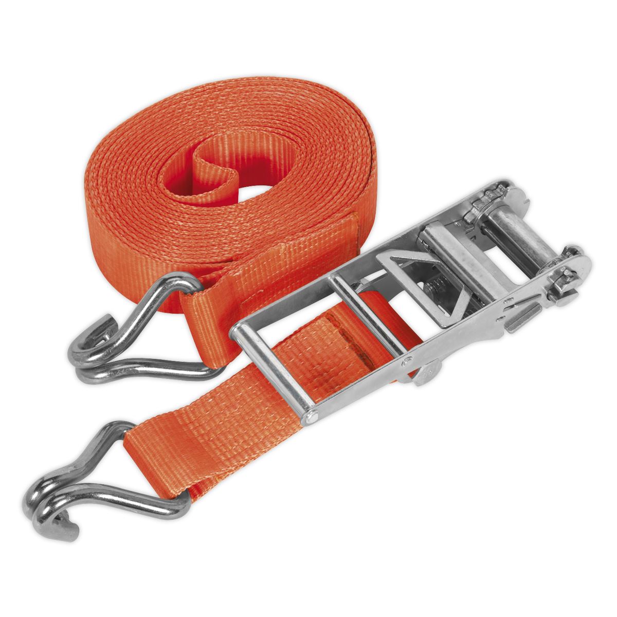 Sealey Ratchet Strap 75mm x 8m Polyester Webbing 10000kg Breaking Strength TD10008J