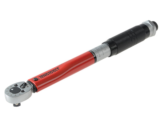 Teng Torque Wrench 1/4"D 5-25Nm 4 To 18 ft.lb Length 277mm 1492AG-E