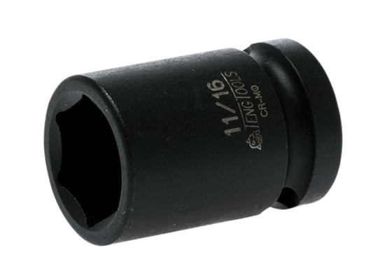Teng 11/16in Impact Socket Hexagon 6 Point 1/2in Drive TEN920122N