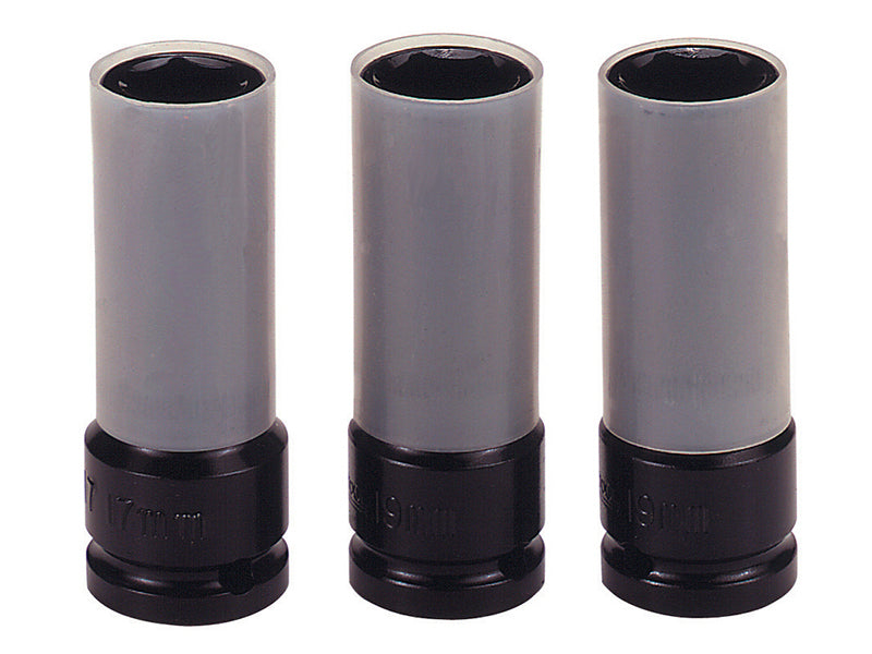 Teng Metric Wheel Nut Socket Set 3 Piece 1/2in Drive Protective Sleeve 9203N