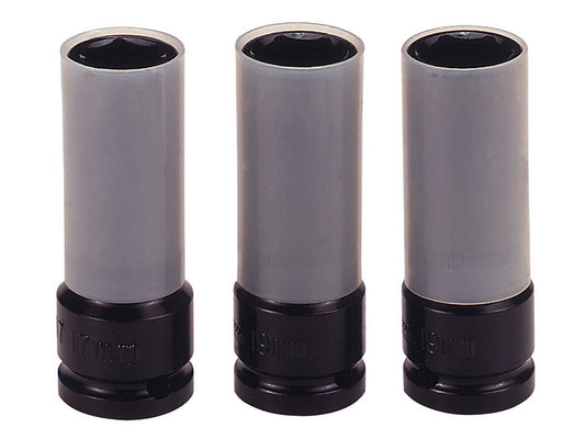 Teng Metric Wheel Nut Socket Set 3 Piece 1/2in Drive Protective Sleeve 9203N