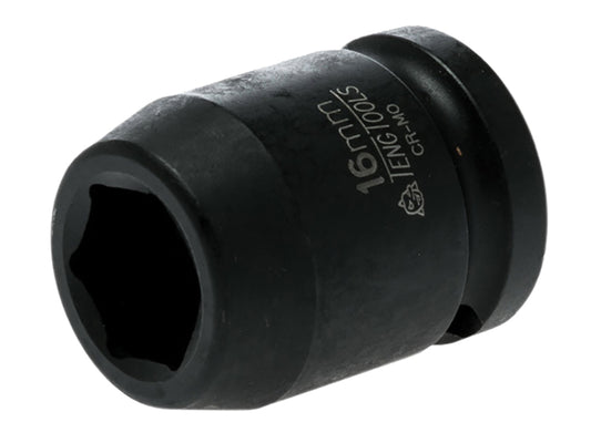 Teng 16mm Impact Socket Hexagon 6 Point 1/2in Drive TEN920516N