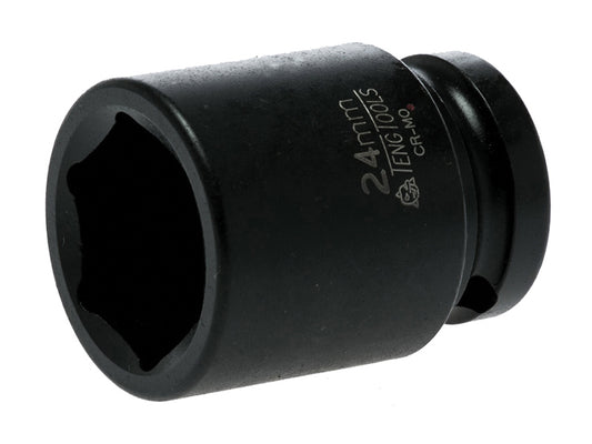 Teng 24mm Impact Socket Hexagon 6 Point 1/2in Drive TEN920524N