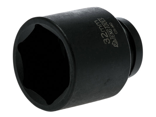 Teng 32mm Impact Socket Hexagon 6 Point 1/2in Drive TEN920532N