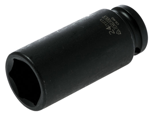 Teng 24mm Deep Impact Socket Hexagon 6 Point 1/2in Drive TEN920624N