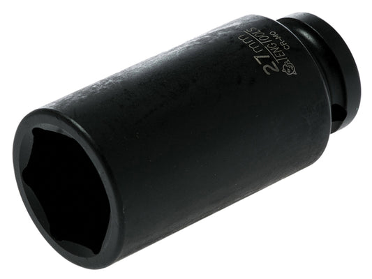 Teng 27mm Deep Impact Socket Hexagon 6 Point 1/2in Drive TEN920627N
