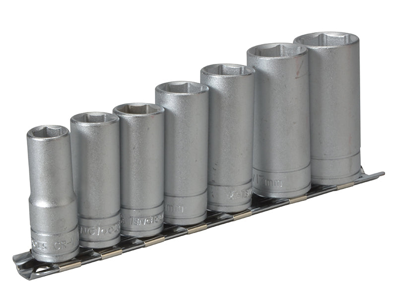 Teng M3807 Socket Clip Rail Set of 7 Metric 3/8in Drive TENM3807