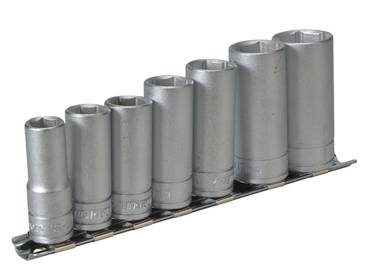 Teng M3807 Socket Clip Rail Set of 7 Metric 3/8in Drive TENM3807