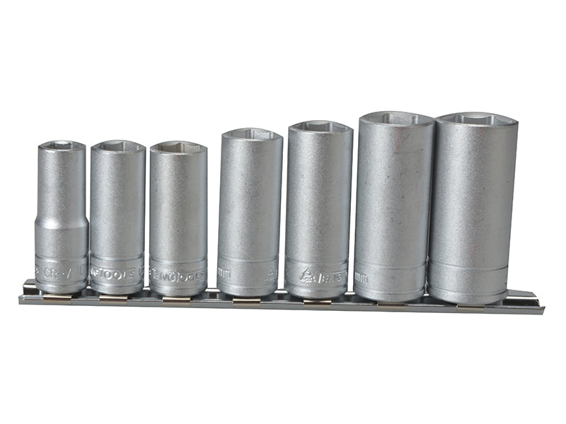 Teng M3807 Socket Clip Rail Set of 7 Metric 3/8in Drive TENM3807