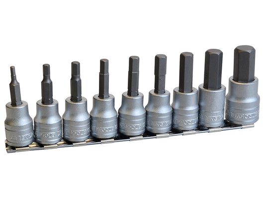 Teng M3812 Socket Clip Rail Hex Socket Metric 3/8in Drive TENM3812