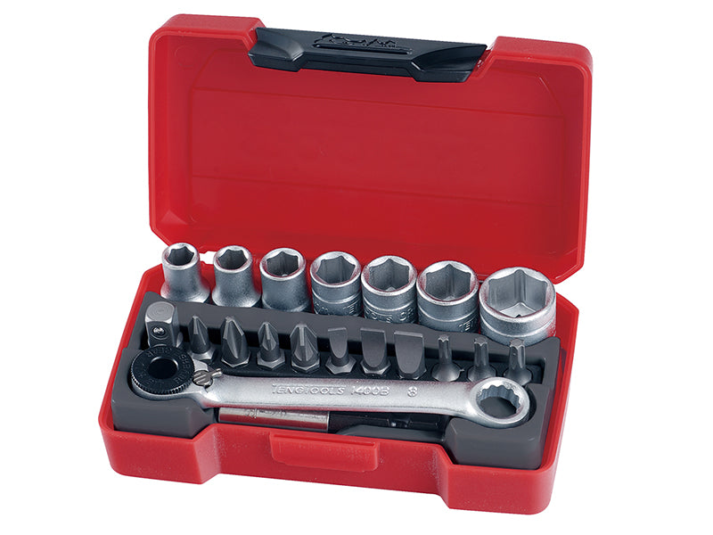 Teng T1420 Socket Bit Set of 20 1/4in Drive TENT1420