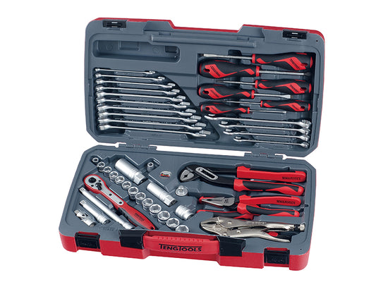 Teng Socket Tool Set 48 Metric & AF 3/8"D Spanners Pliers  Screwdrivers T3848