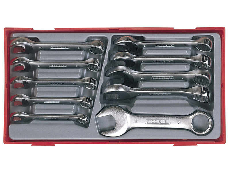 Teng TT6010M Metric Midget Combination Spanner Set, 10 Piece TENTT6010M