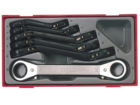 Teng TTRORS Metric Ratchet Ring Spanner Set, 6 Piece TENTTRORS