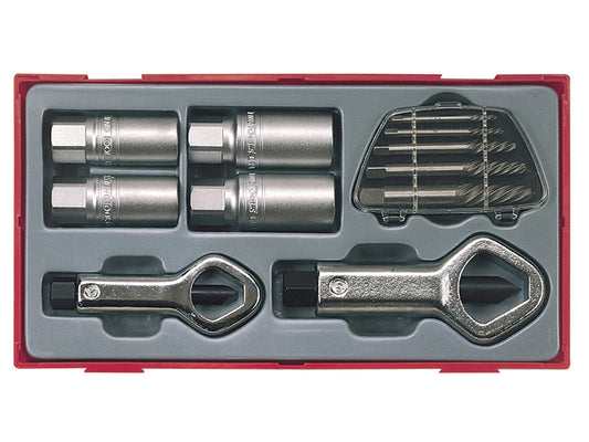 Teng TTSN11 Stud & Nut Remover Set, 11 Piece TENTTSN11