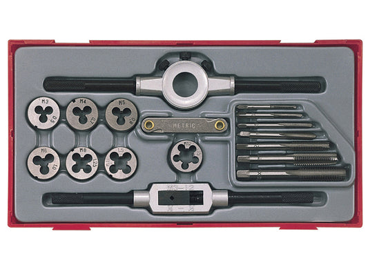 Teng TTTD17 Rethreading Tap & Die Set, 17 Piece TENTTTD17