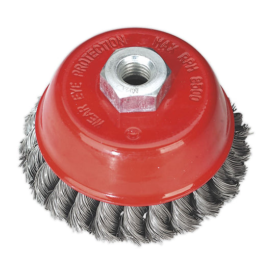 Sealey Twist Knot Wire Cup Brush �100mm M14 x 2mm TKCB100