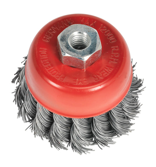 Sealey Twist Knot Wire Cup Brush �65mm M10 x 1.25mm TKCB652