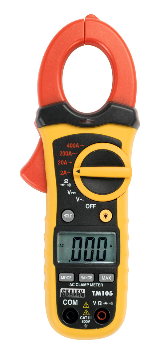 Sealey Professional Auto-Ranging Digital Clamp Meter NCVD - 6-Function TM105