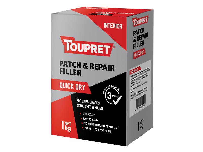 Toupret Quick Dry Patch & Repair 1kg TOUFGREB01GB