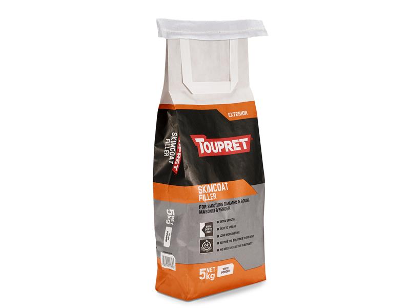 Toupret Exterior Skimcoat Filler 5kg For Smoothing Masonry Render TOUTTEGFAP05