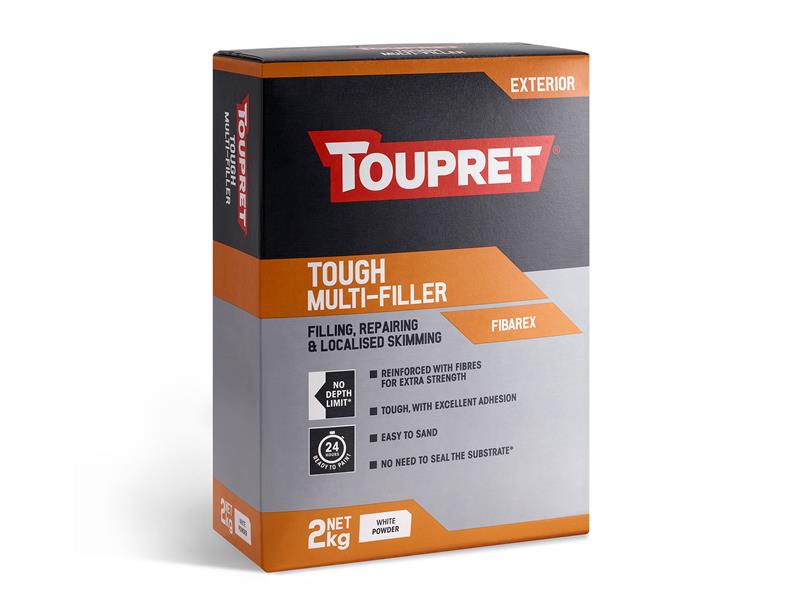 Toupret Tough Multi Filler 2kg Exterior Use Overcoat In 24 Hours TOUTTFIBA02