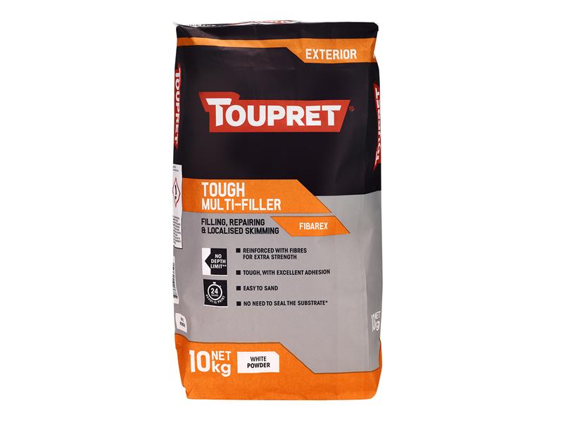 Toupret Tough Exterior Multi Filler 10kg Paint Time 24 Hours TOUTTFIBA10