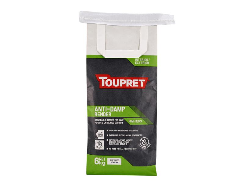 Toupret Anti Damp Render 6kg Interior And Exterior Surfaces TOUTTHUMIB06