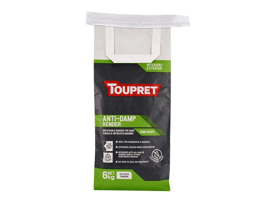 Toupret Anti Damp Render 6kg Interior And Exterior Surfaces TOUTTHUMIB06