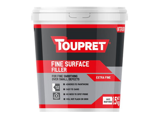 Toupret Interior Fine Surface Filler 1.5kg Ready To Paint In 8 Hour TOUTTLIP015