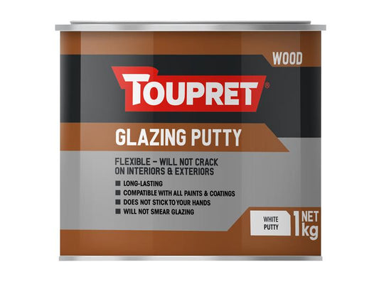 Toupret White Glazing Putty 1kg Internal And External Use TOUTTMABLA01