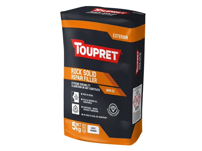 Toupret Exterior Rock Solid Repair Filler 5kg TOUTTMUX051