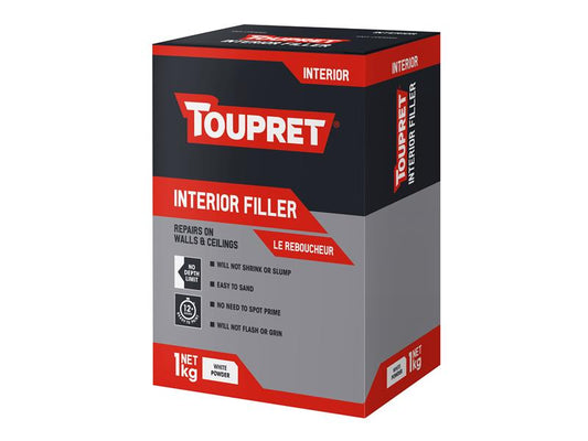 Toupret Interior Filler 1kg One Coat Fill Sets In 30-40 Minutes TOUTTREB701
