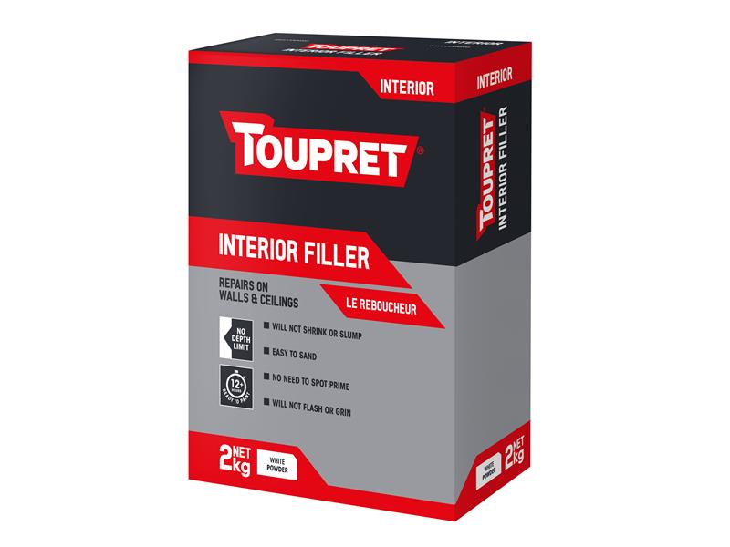 Toupret Interior Filler 2kg One Coat Fill Can Fill To Any Depth TOUTTREB702