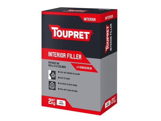 Toupret Interior Filler 2kg One Coat Fill Can Fill To Any Depth TOUTTREB702