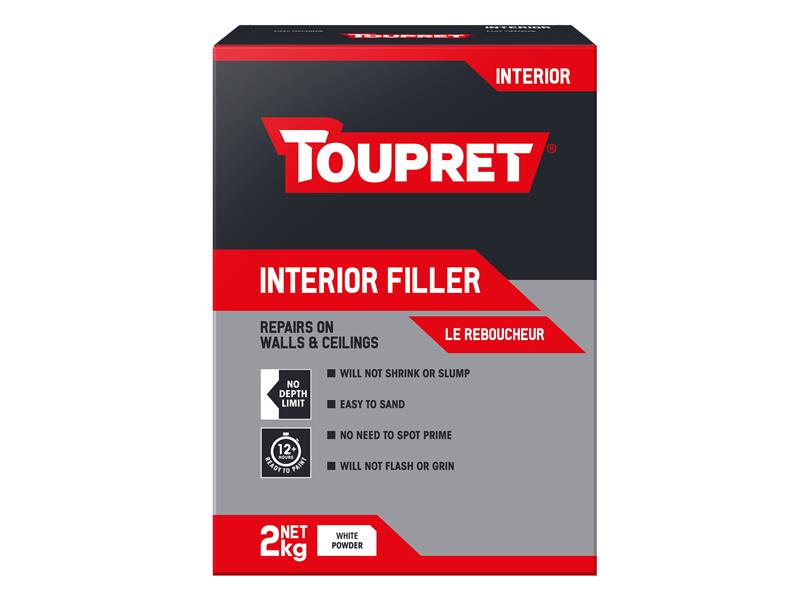 Toupret Interior Filler 2kg One Coat Fill Can Fill To Any Depth TOUTTREB702