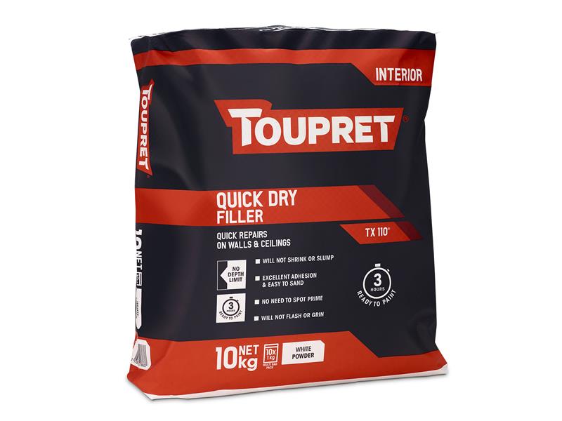 Toupret Quick Dry Interior Filler 10kg Multi Purpose TOUTTREB901