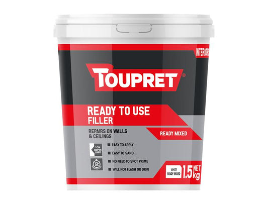 Toupret Universal Ready To Use Filler 1.5kg Paint Over 12-24 Hours TOUTTRP015
