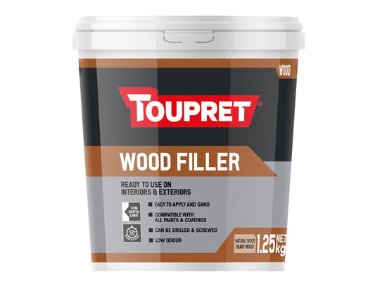 Toupret Wood Filler 1.25kg Internal And External Use Low Odour TOUTTRPBO125