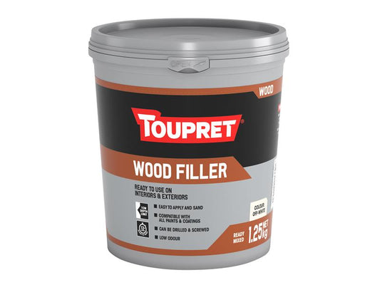 Toupret Wood Filler Off-White 1.25kg Ready To Use Paint And Stain TOUTTRPOW125