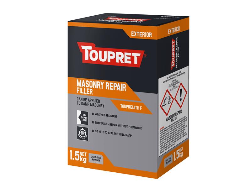 Toupret Exterior Masonry Repair Filler 1.5kg Overcoat 48-72 Hours TOUTTTHR015