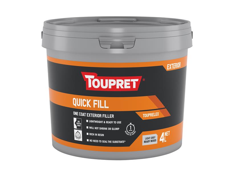 Toupret Exterior Quick Filler 4 litre Universal Ready To Use TOUTTTLX04