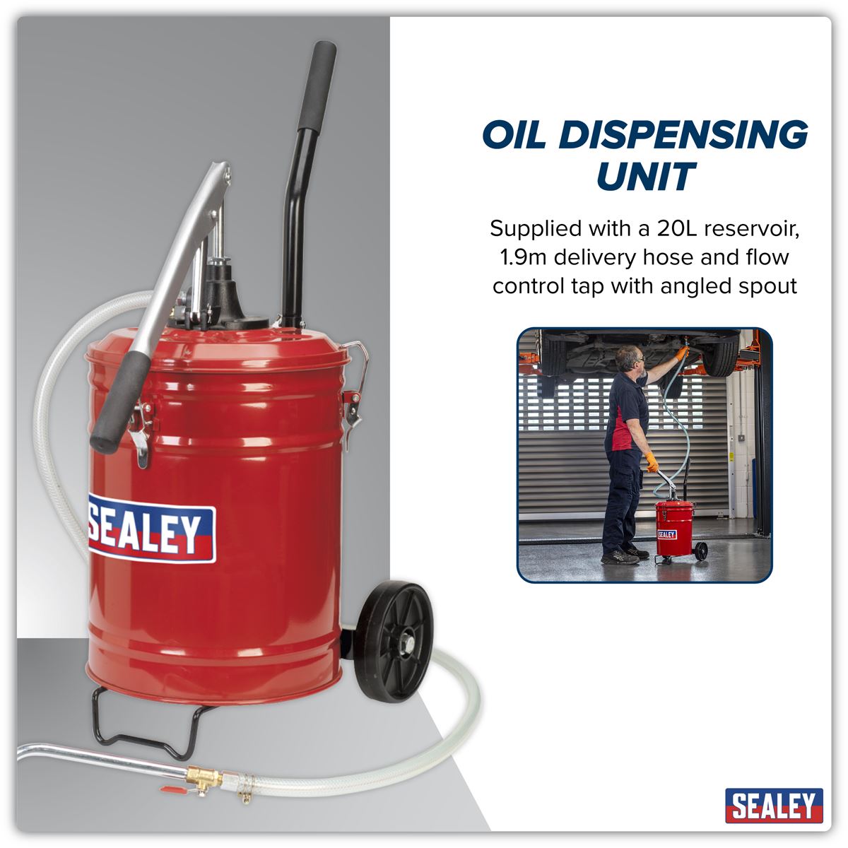 Sealey Gear Oil Dispensing Unit 20L Mobile TP17