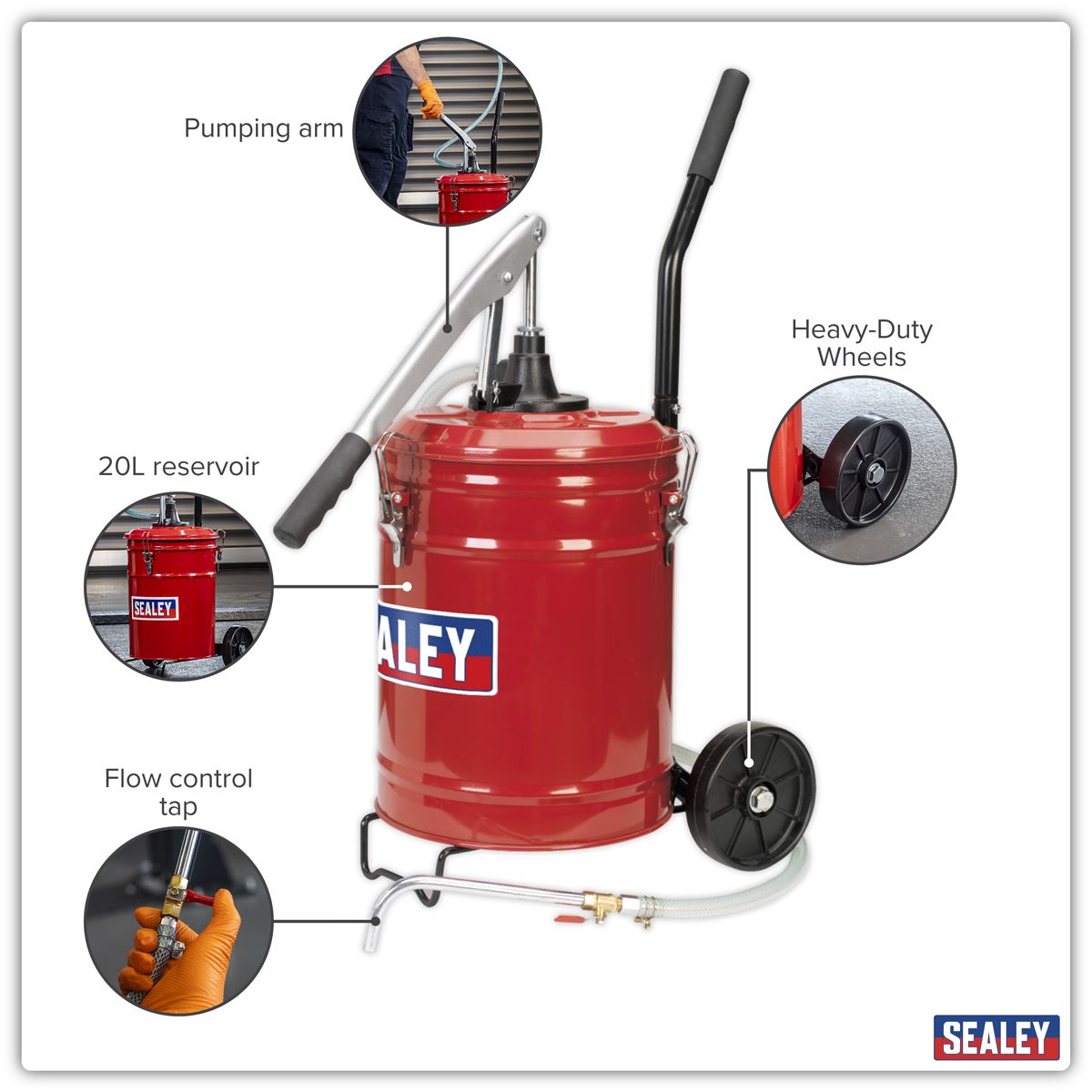 Sealey Gear Oil Dispensing Unit 20L Mobile TP17