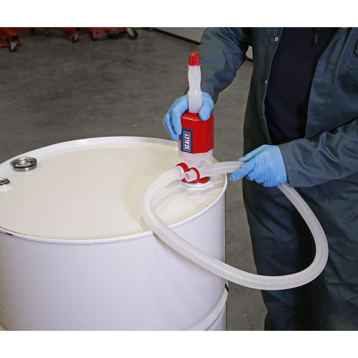 Sealey Syphon Pump Segmented Suction Pipe High Flow Multi Drum Heights TP782