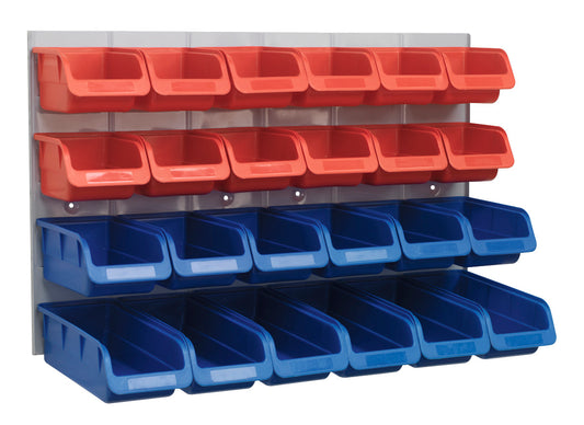 Sealey Bin & Panel Combination 24 Bins - Red/Blue TPS132