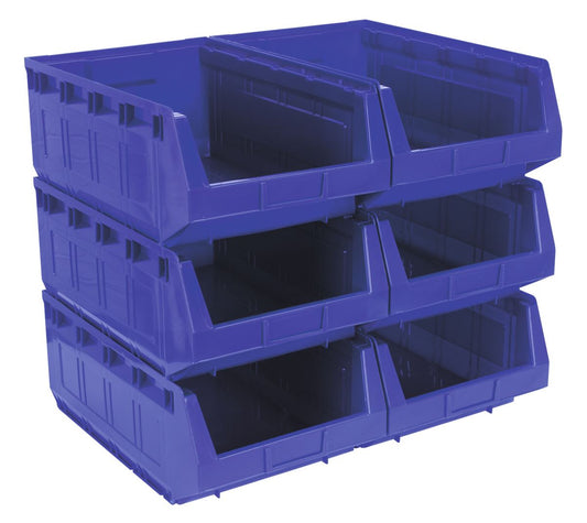 Sealey Plastic Storage Bin 310 x 500 x 190mm - Blue Pack of 6 TPS56B