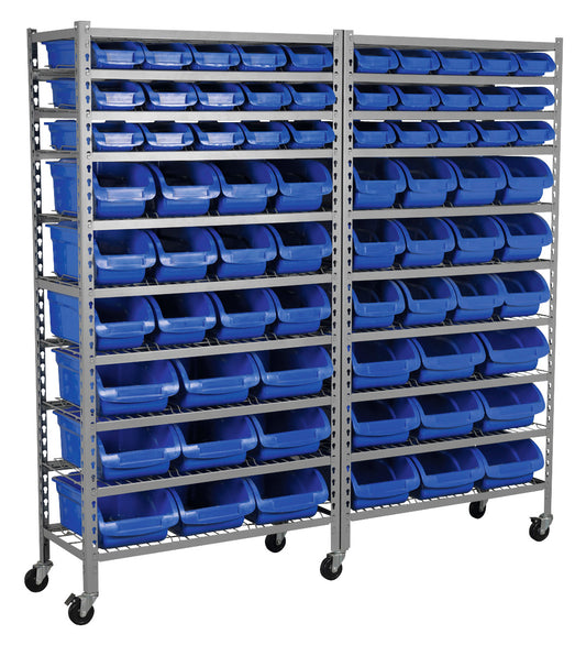 Sealey Mobile Bin Storage System 72 Bins TPS72