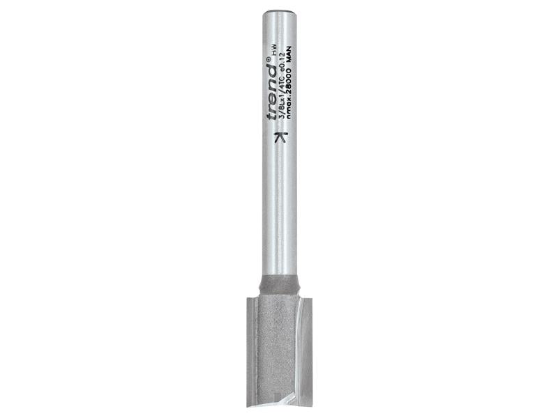 Trend 3/8L x 1/4 TCT Two Flute Hinge Jig Cutter 12.0 x 19mm TRE38L14TC