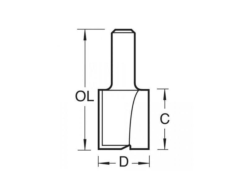 Trend 4/5 x 1/2 TCT Two Flute Cutter 19.1 x 25mm TRE4512TC